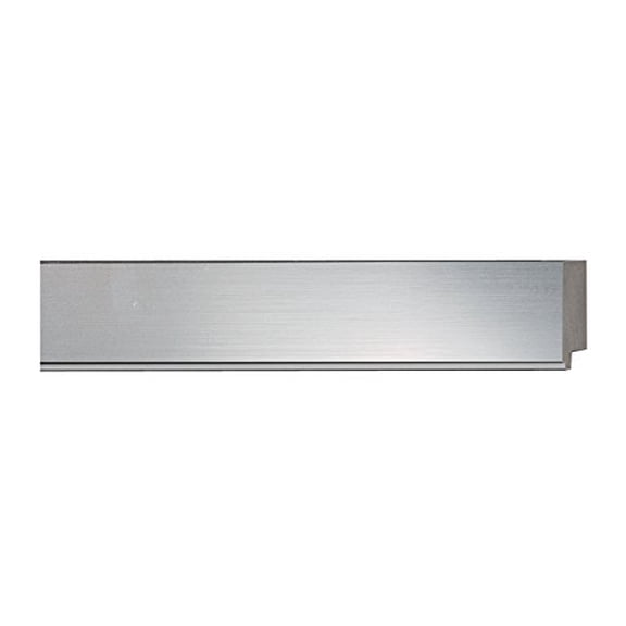 Picture Frame Moulding (Wood) 100Ft Bundle - Contemporary Silver Finish - 1.75" Width - 5/8" Rabbet