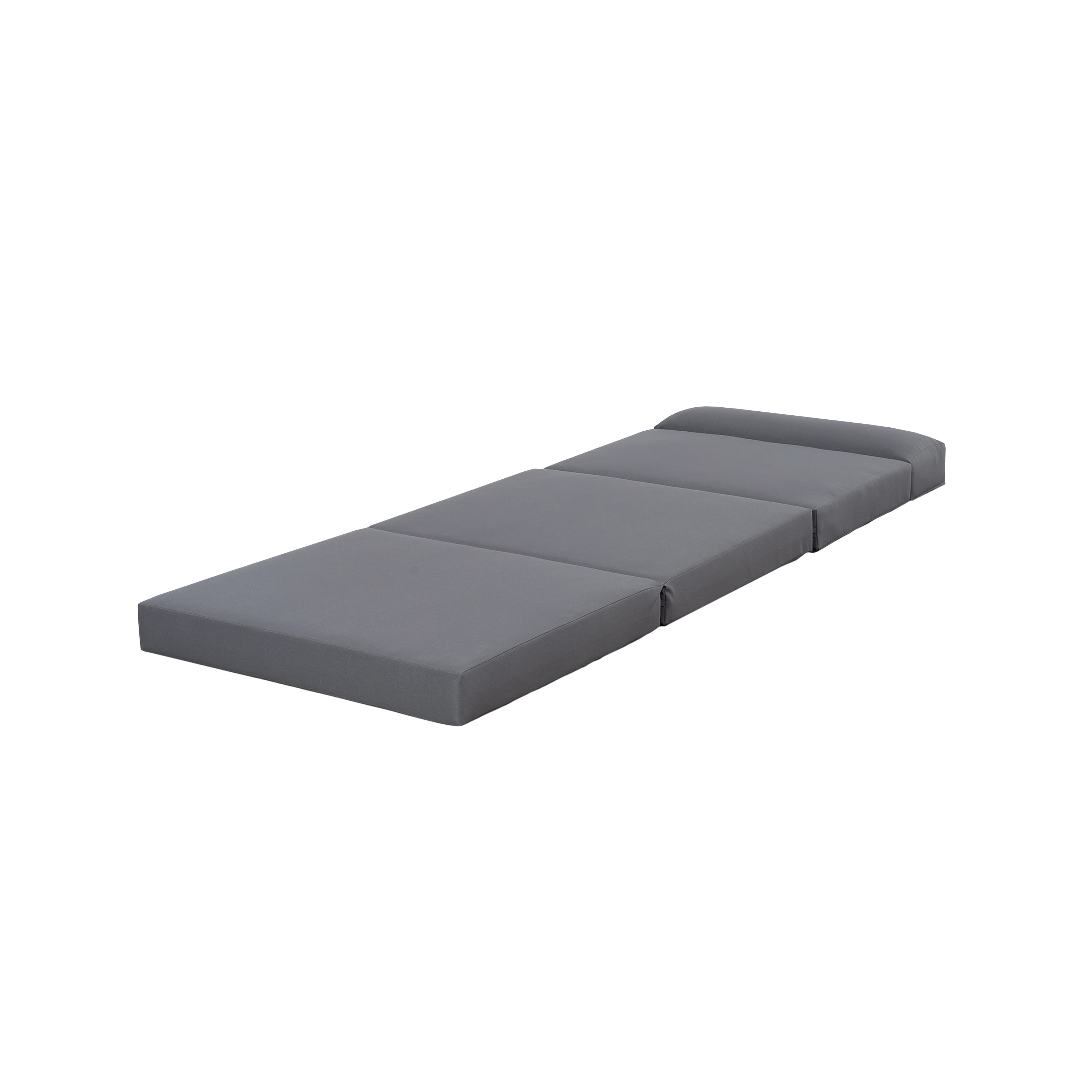 Reclining Chair Cushions, Outdoor High-Density Foam Cushions with Headrest for Patio Chaise Lounge, Dark Grey
