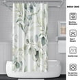 thumbnail image 6 of Eucalyptus Shower Curtain, Sage Green Shower Curtain for Bathroom Watercolor Spring Leaves Botanical Waterproof Fabric Shower Curtain Set with Hooks, 72x72 Inch, 6 of 6