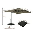 thumbnail image 5 of Mondawe 10x13 Ft Patio Cantilever Umbrella with Base and 360° Rotation Offset,Large Rectangular Outdoor Umbrella for Pool Deck, Tan, 5 of 14