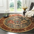 thumbnail image 2 of SAFAVIEH Mahal Napier Oriental Area Rug, Navy/Red, 3' x 3' Round, 2 of 7