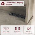thumbnail image 6 of Kitchen Bakers Rack with Power Outlet,Coffee Bar Table 6 Tiers,Kitchen Microwave Stand,Microwave Oven Stand Pantry Hutch with Door,Storage Shelf Rack for Spices,Pots and Pans, 6 of 7