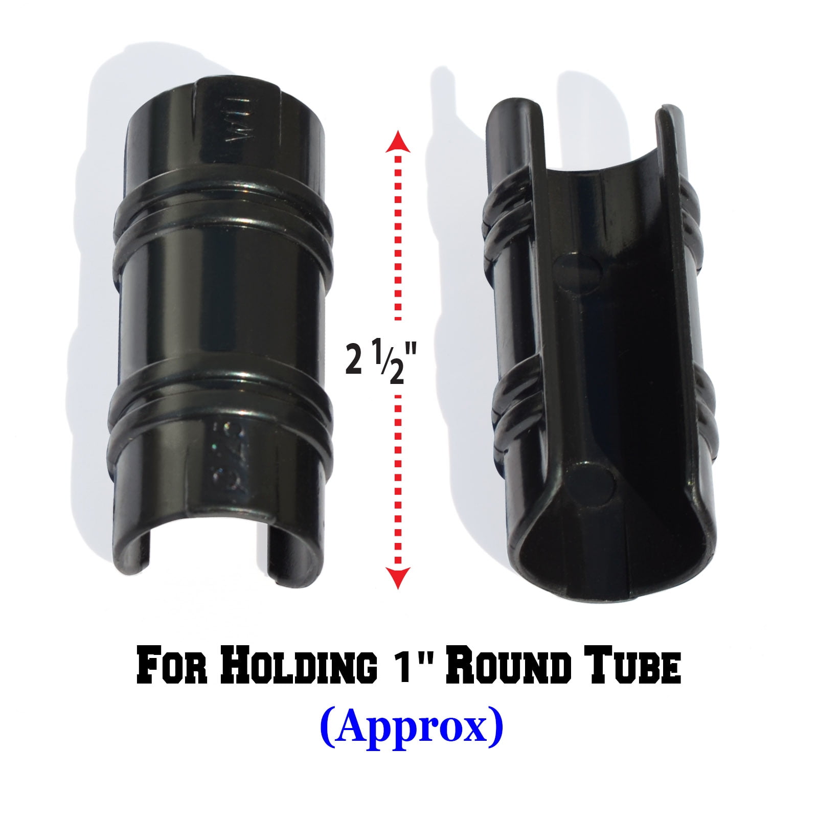 Strong Camel ABS Snap Clamp 1 inch x 2-1/2 Wide for 1 inch Pipe to Secure Plastic/ Fabric Attach Greenhouse Row Cover Shade (5pcs)