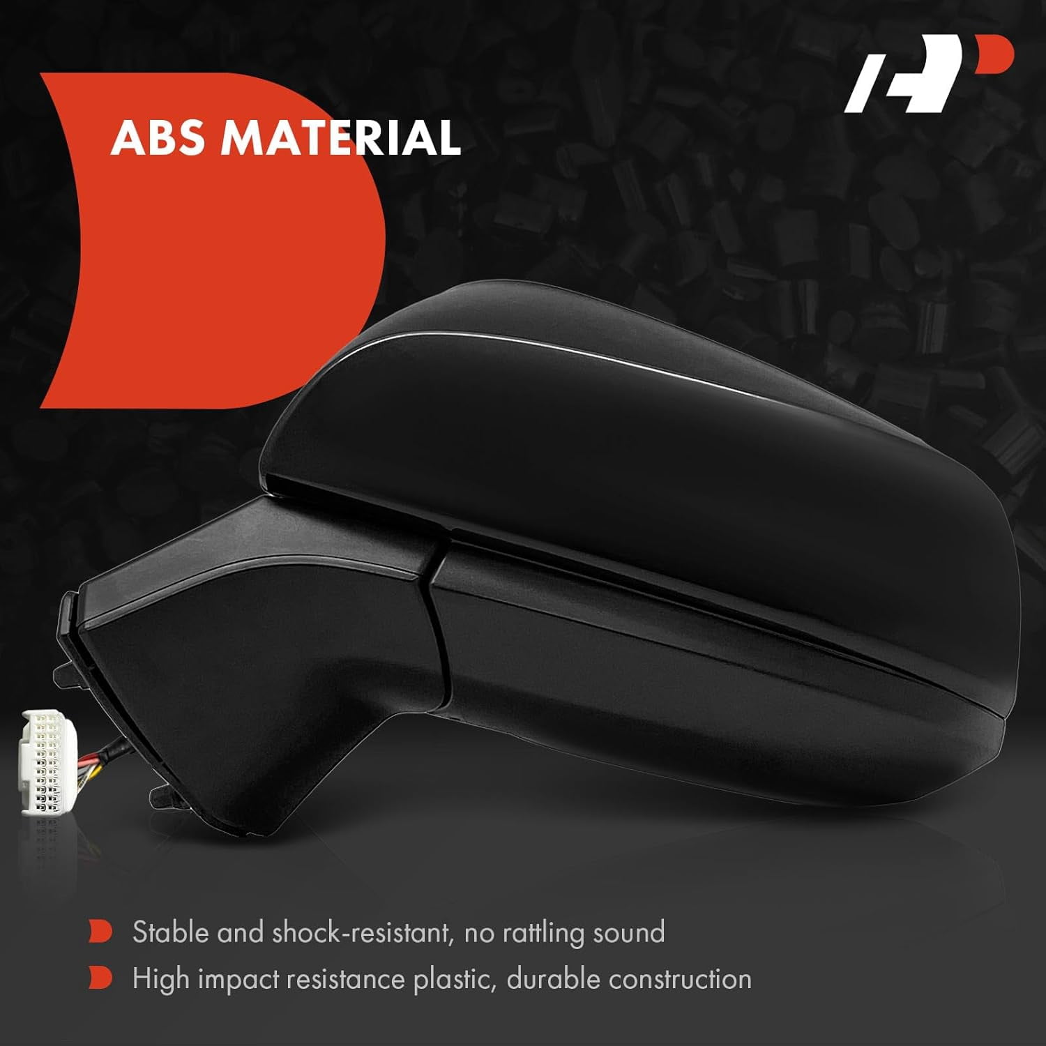 A-Premium Driver Side Power Door Mirror - Compatible with Toyota Sienna 2021 2022 2023 2024 - Heated Manual Folding Black Outside Rear View Mirror with Blind Spot Detection