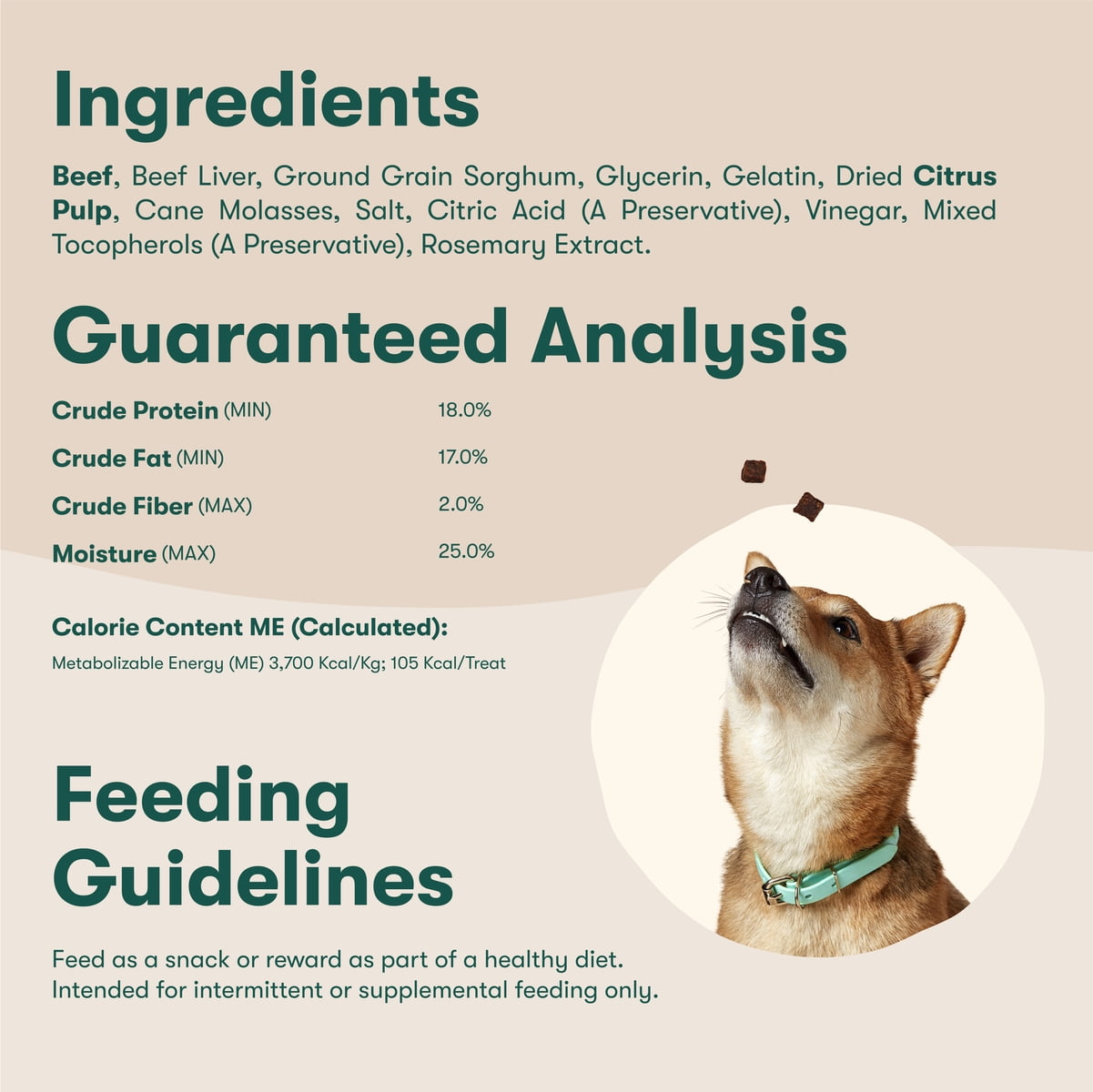 Jinx Beef Bites, Natural Soft Jerky Dog Treats, 5 oz Bag