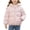Pink, variant on Fnooota Girls Puffer Jackets Size 2-3 T, Zipper Long Sleeve Warm Fashion Winter Outerwear with Pockets Pink
