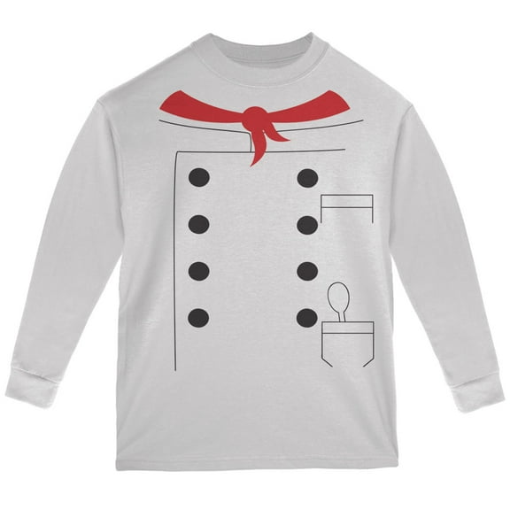 Chef Costume White Youth Long Sleeve T-Shirt
