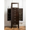 Crystal Standing Jewelry Armoire Espresso