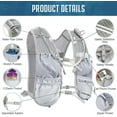 thumbnail image 3 of Breathable Running Hydration Vest, 1.5L Water Bladder Backpack for Women Men, Adjustable for Hiking Marathon Cycling, 3 of 7