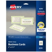 Avery Printable Business Cards, 2" x 3.5", Ivory, 250 Cards (08376)