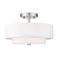 thumbnail image 2 of Livex Lighting Claremont Ceiling Mount in Brushed Nickel, 2 of 11