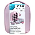 thumbnail image 3 of 7-Piece Lunch Bag Kit, Black and Pink Checkered, 3 of 4