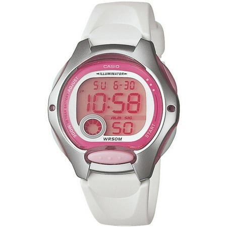 Casio Women's Digital Sport Watch, White Resin Strap
