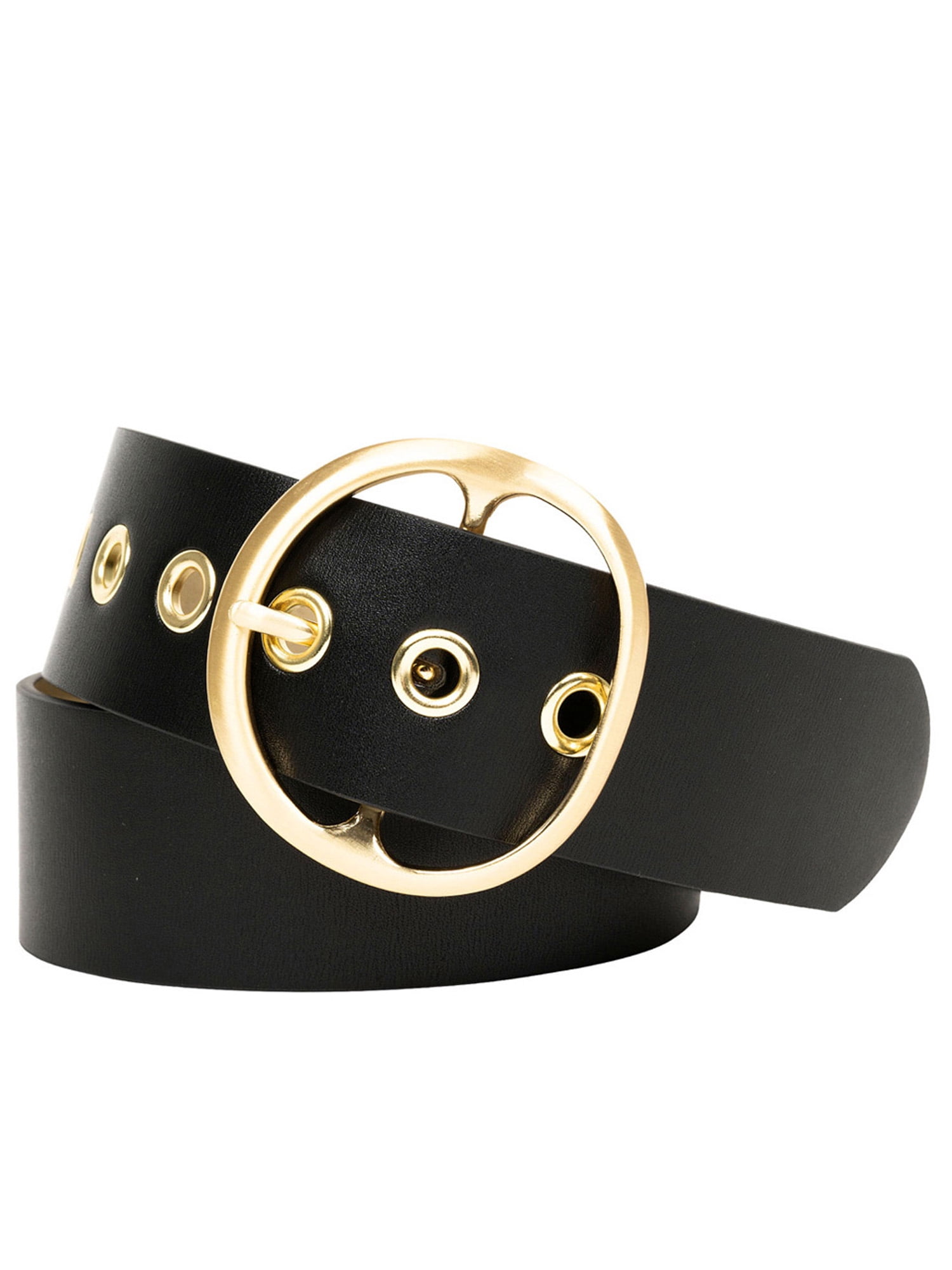 Scoop Women's Belt with Wide Center Bar and Grommets
