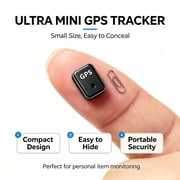Mini GPS Tracker - Real Time Hidden Tracking Device with Geofence Alerts, Portable GPS Locator for Vehicles, Luggage, Personal Assets
