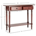 thumbnail image 5 of SAFAVIEH Rosemary Solid Contemporary 2 Drawer Console with Shelf, Red, 5 of 5