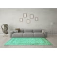 thumbnail image 3 of Ahgly Company Indoor Rectangle Persian Turquoise Blue Traditional Area Rugs, 7' x 9', 3 of 4
