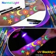 thumbnail image 3 of UV Neon Face Paint Markers 8/18 Colors, Glow in the Dark Body Paint Pens for Skin, Washable Temporary Tattoo Markers for Halloween Party Cosplay, 3 of 7