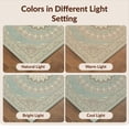 thumbnail image 7 of Design&I 4'x6' Washable Area Rug Flatweave Daily Traffic Ready Circular Vintage Retro Starburst Circle Round Botanical Scroll for Dorm Room, Living Apartment, 7 of 7