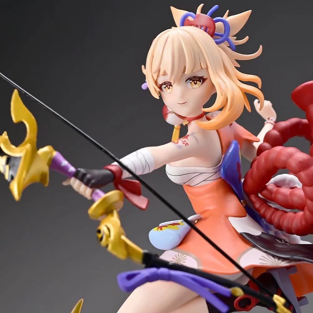 Yoimiya Figure Fighting Yoimiya Action Figures 25cm/9.8inch Handmade PVC Anime Cartoon Manga Character Model Collectible Craft Gift