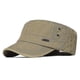 thumbnail image 4 of Washed Cotton Military Caps Men Cadet Army Cap Unique Design Vintage Flat Top Hat, 4 of 5