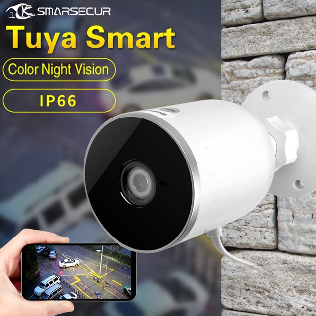 Red inalámbrica inteligente Full HD 1080P impermeable al aire libre, vigilancia de visión nocturna, cámara de seguridad para el hogar