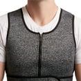 thumbnail image 4 of Mens Workout Sauna Vest with Double Adjustable Belt Waist Trimmer Tummy Control Sweat Suit Body Shaper Sleeveless Top, 4 of 9