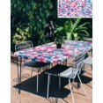 thumbnail image 3 of Colorful Flowers Petal Rectangle Tablecloth, Waterproof Elastic Fitted Table Covers for 4 Foot Tables, 24x50inch Decorative Tablecloths for Picnic, Camping, Outdoor, Pastoral Spring Countryside, 3 of 6