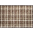 thumbnail image 2 of Addison Rugs Mayfield Washable Transitional Plaid Chocolate Rectangle Rug, 1'8" x 2'6", 2 of 5
