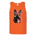 thumbnail image 2 of Wild Bobby Dean Russo German Shepherd Dog Lover Men Graphic Tank Top, Orange, Medium, 2 of 5