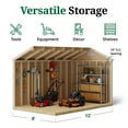 thumbnail image 5 of Little Cottage Co. 8x12 Classic Gable Shed with Floor, Outdoor Wood Storage Shed Do-It-Yourself Precut Kit, 5 of 14