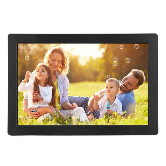 Digital Photo Frame, 15.4 Inch LED Display Electronic Photo Album Background Music Support Video Sound Picture Convenient For Advertising US Plug