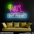 thumbnail image 3 of Craftnamesign Got Meat Neon Sign, Welcome Sign Logo LED For Butcher Shop Decor, 3 of 5