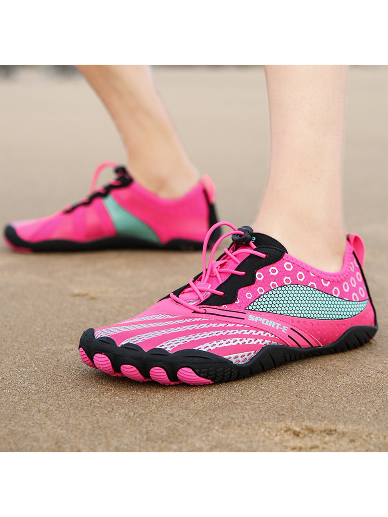 Female Summer Diamond Printed Quick-Dry Yoga Aqua Shoes Lightweight Slip-Proof Sport Surf Wading Shoes Women Water Shoes