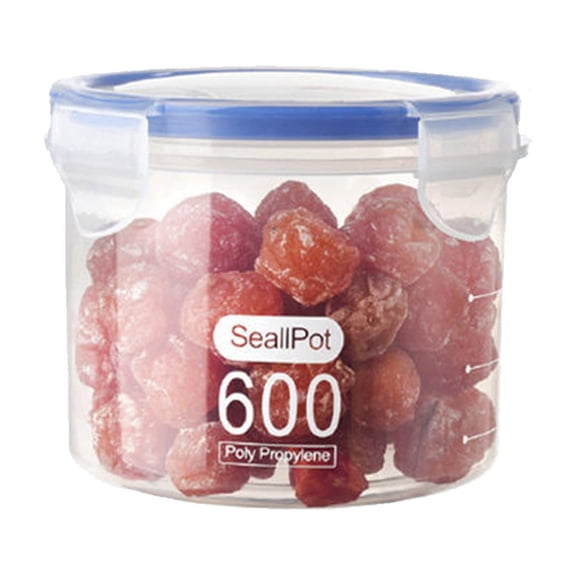 Kitchen Storage Containers, Airtight Plastic Storage Jars with Lids, Sealed Canisters for Grains, Flour, Sugar, and Dry Food - 600/800/1000/1500 ml Stackable Clear Pantry Organizers
