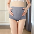 thumbnail image 1 of High Waist Maternity Underwear with Bump Support Soft Breathable Ribbed Stretch Adjustable Lace Trim Comfortable Seamless Postpartum Belly Band for Pregnancy, 1 of 7