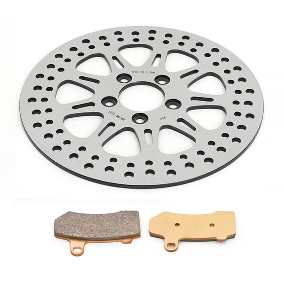 11.8" Rear Brake Rotor Disc W/ Pads for Harley Road King FLHR Road Glide FLTRX Electra Glide