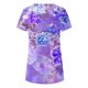 thumbnail image 5 of Blusas de Manga Corta para las Mujeres Botón Impreso Cuello Redondo Top Casual, Blusas para las Mujeres Casual, 5 of 5