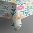 thumbnail image 3 of Pioneer Flower Floral Print Pattern Rectangle Tablecloth 60"x84",Waterproof Polyester Rectangle Table Cloth, Wipeable Spillproof Polyester Tablecloth for Dining, Camping, Indoor and Outdoor, 3 of 5