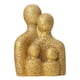 thumbnail image 1 of Familia de 4 figuras decorativas, estatua para padres e hijos, escultura familiar de resina, decoración del hogar familiar para cumpleaños de Acción d Oro, 1 of 8