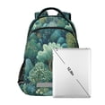 thumbnail image 7 of FORMRS Unisex Backpack Elementary School Travel Bookbag with Reflective Stripes, Green Forest Pattern, 7 of 7