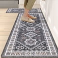 thumbnail image 6 of Findosom 2pcs Anti Fatigue Kitchen Rug Mat Set,Waterproof Oil-proof Non Slip Kitchen Runner Rug,0.4" PVC Thick Ergonomic Cushioned Standing Mat for Kitchen, Sink, Laundry Foam Rug 17"x48"+17"x28", 6 of 10