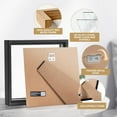 thumbnail image 3 of Muzilife 8x8 inch Wood Shadow Box Picture Frame Home Decor with Linen Board Deep Glass Display Case, Black, 3 of 7
