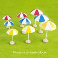 thumbnail image 4 of Mini Landscape Ornament Beach Suns Umbrella Model Layout Toy Miniature Dollhouse Scenes Decoration, 4 of 8