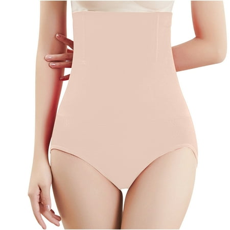 

HolloyiverHigh Waist Panties Tummy Control Women Ladies Underpants Shaper Fiber Underwear Thong Compression Bodysuit Shaper with Butt Lifter Beige