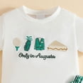 thumbnail image 4 of Toddler Boy Summer Outfits Baby Boy Animal Print Short Sleeves T-Shirt Plaid Shorts Set Infant Boy Clothes Set, 4 of 6
