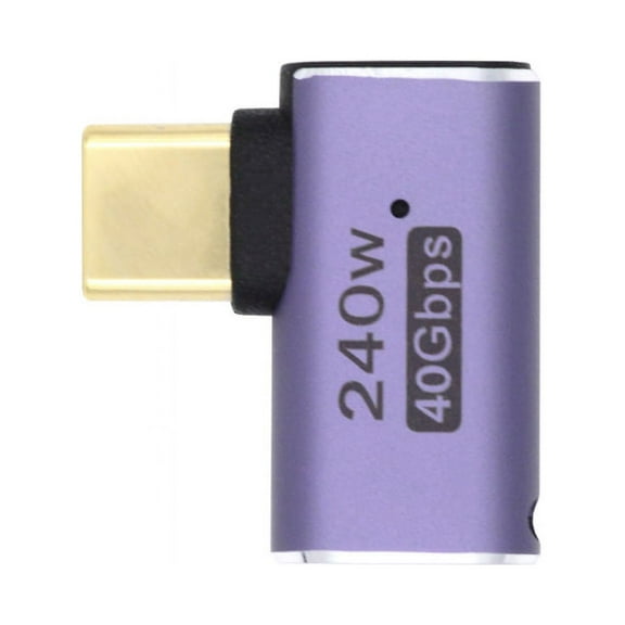 FVH USB4 Type C Male to Female 240W Power 40Gbps Data 8K Video Adapter Left Right Angled for NS Phone Laptop