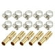 thumbnail image 1 of Unique Bargains 5 juegos de 10-12 mm para manguera, tubo de púas, montaje de tubería, conectores de montaje de manguera de cobre con abrazaderas, 1 of 1