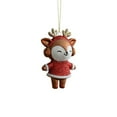 thumbnail image 2 of Honeeladyy 1 PC Glitter Reindeer Hanging Ornament Collection Figurine Hanging Ornament, Christmas Decoration for Xmas Tree Holiday Party Home Gifts, 2 of 6