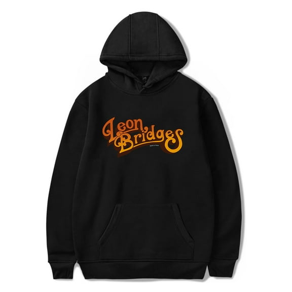 Leon Bridges Logo Hoodie Men's Hip Hop Printing Pullover Hooded Sweatshirts